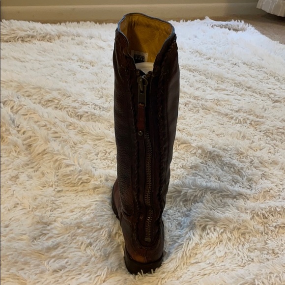 Braided back zip Frye tall boots. - Picture 2 of 10